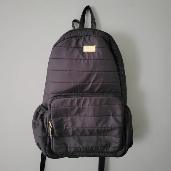 NEW WITH TAGS Black Quilted Betsey Johnson Backpack and  display picture 2